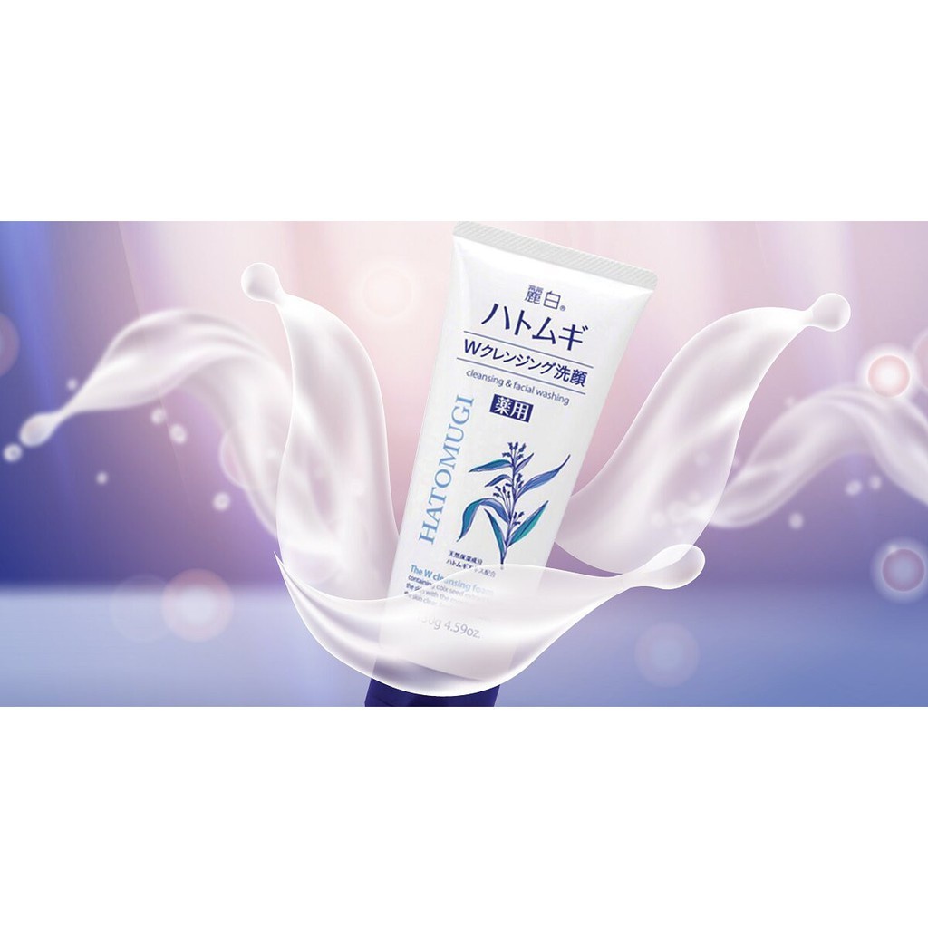 Sữa rửa mặt Hatomugi ý dĩ dưỡng ẩm, trắng da Moisturizing & Facial Washing Nhật 130g, 170g Rose.beautify