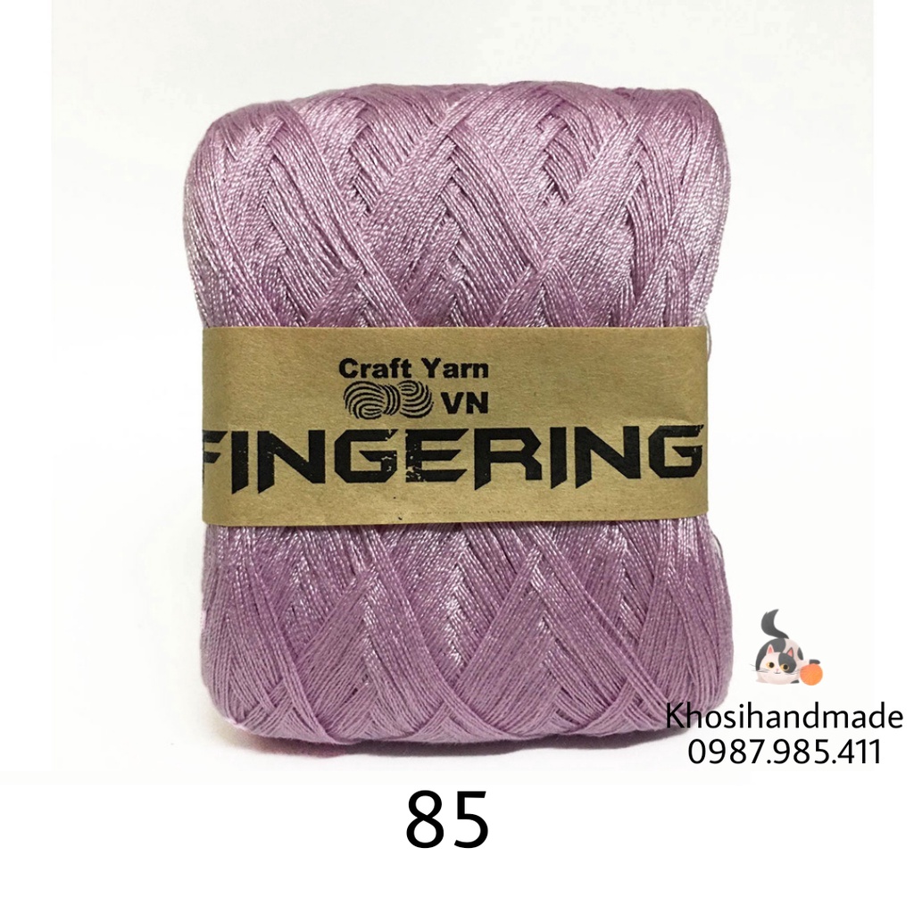 Sợi Cotton Bóng Fingering 100gram ( Đủ bảng màu từ 01 đến 95)