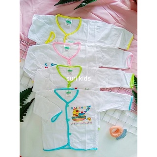 Áo dài tay viền cúc giữa cho bé
