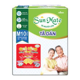 Tã dán(Bỉm) người già và phụ nữ sau sinh Sunmate M-L-XL( Bịch 10 miếng)