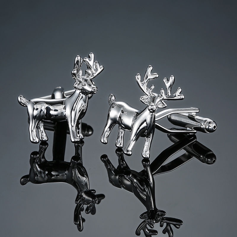 Khuy Măng Sét Bằng Thép Không Gỉ Hình Động Vật Vui Nhộn Chất Lượng Cao Dành Cho Áo Sơ Mi Nam