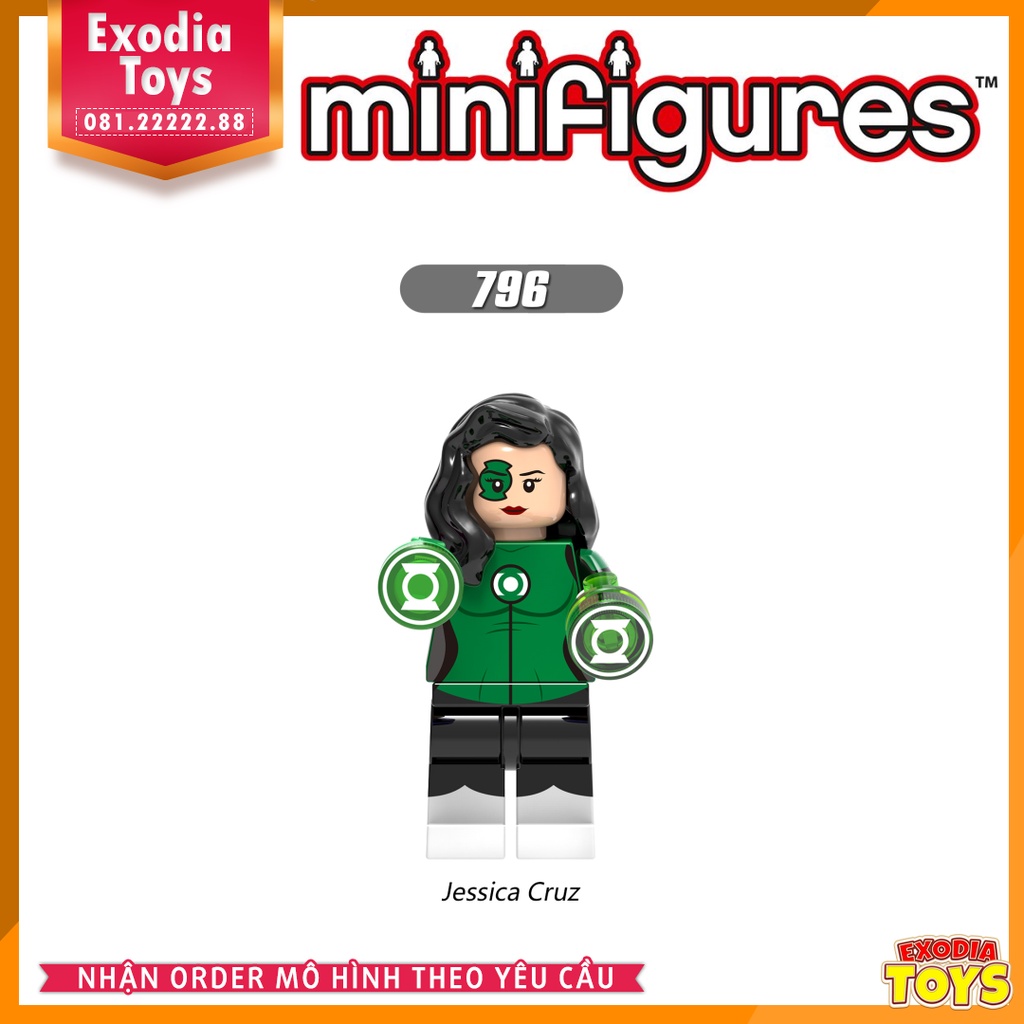 Xếp hình Minifigure Nhân vật siêu anh hùng quân đoàn Lantern Corps - Đồ Chơi Lắp Ghép Sáng Tạo - X0183