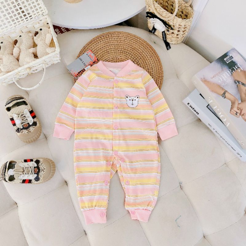 Body Dài Tay Sơ Sinh Vải Cotton, Nhiều Mẫu Cho Bé Trai Bé Gái DK