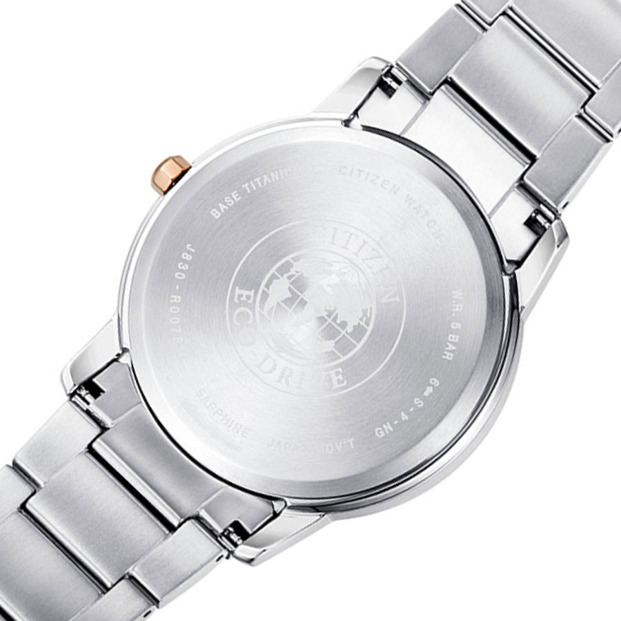 Đồng Hồ Citizen Nam Dây Titanium Máy Eco-Drive AW2024-81E - Mặt Đen (41mm)