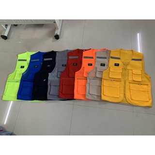 Áo gile kaki xuất Hàn, có phản quang