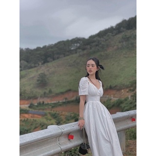 ĐẦM MIDI NƠ VAI BIG SIZE