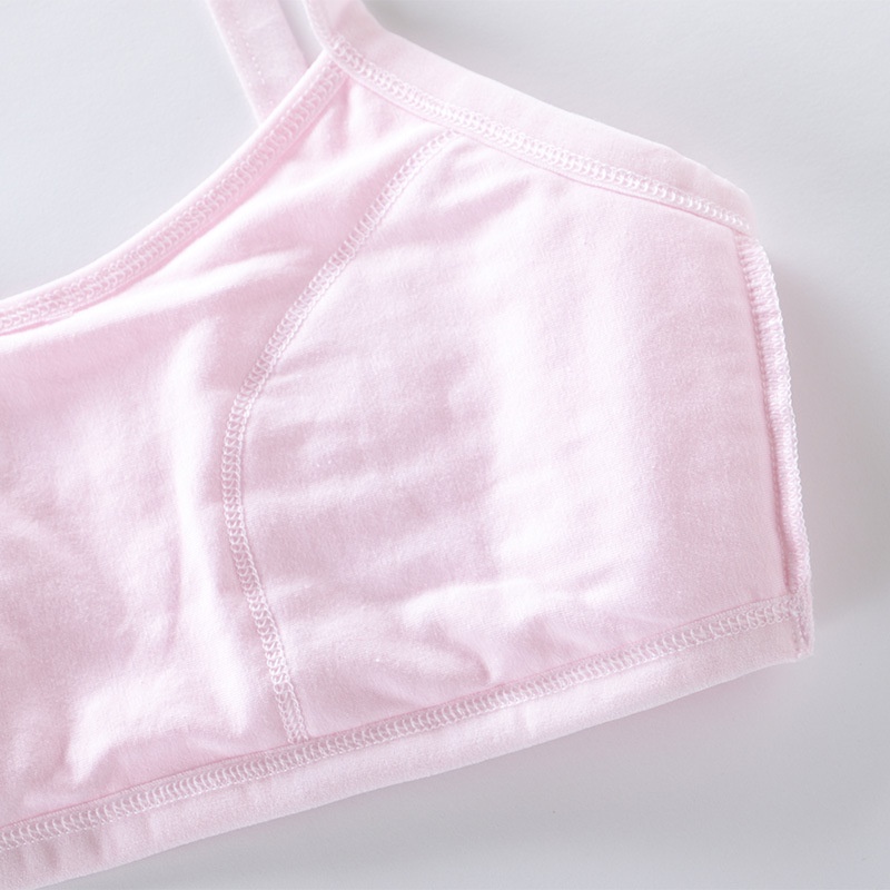 Áo lót lá bé gái hình Nơ chip ngực cho nữ sinh không đệp cotton kháng khuẩn từ 30 đến 46kg