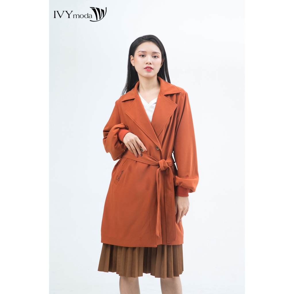 Áo khoác nữ tay bồng kèm đai IVY moda MS 71M5035