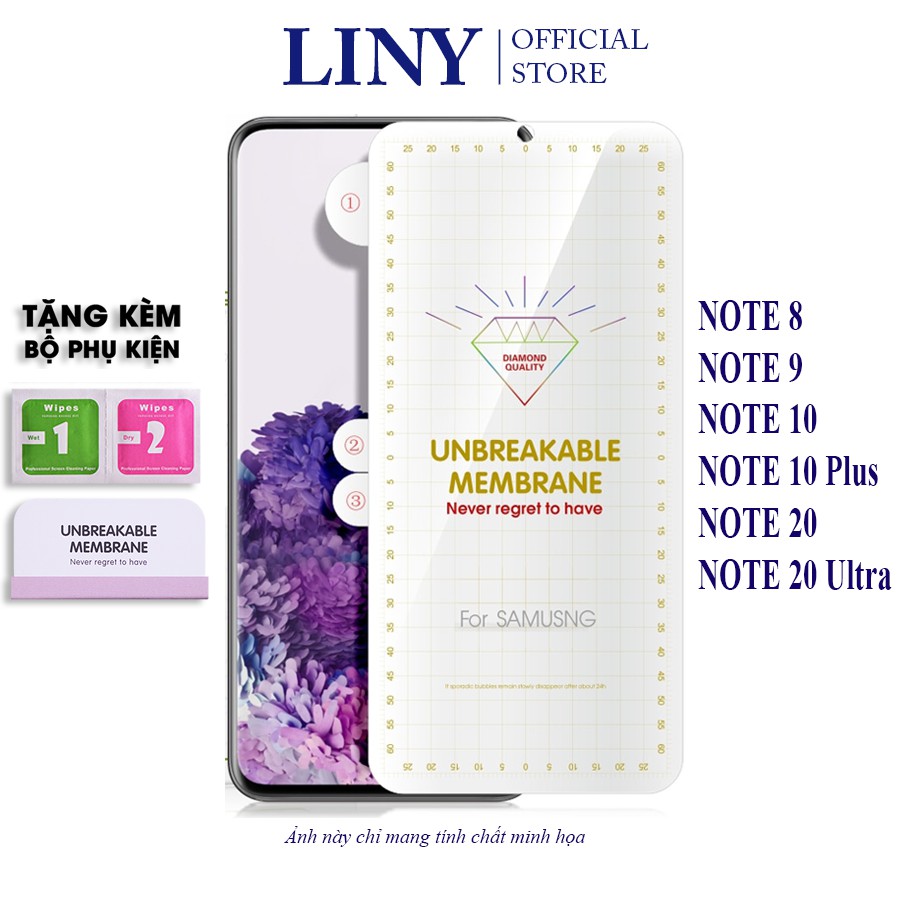 Miếng dán PPF Note 20 Note 20 Ultra Note 10 Note 10 Plus  Note 9 Note 8 mặt trước sau chống xước bảo vệ máy