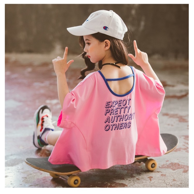 2pcs New Cotton Loose Girl Children's Wear Girl Set Costume Girl Short Sleeve T-shirt Shorts Suit Kids Suit Baby Clothing Kids Fashion Girls Clothing