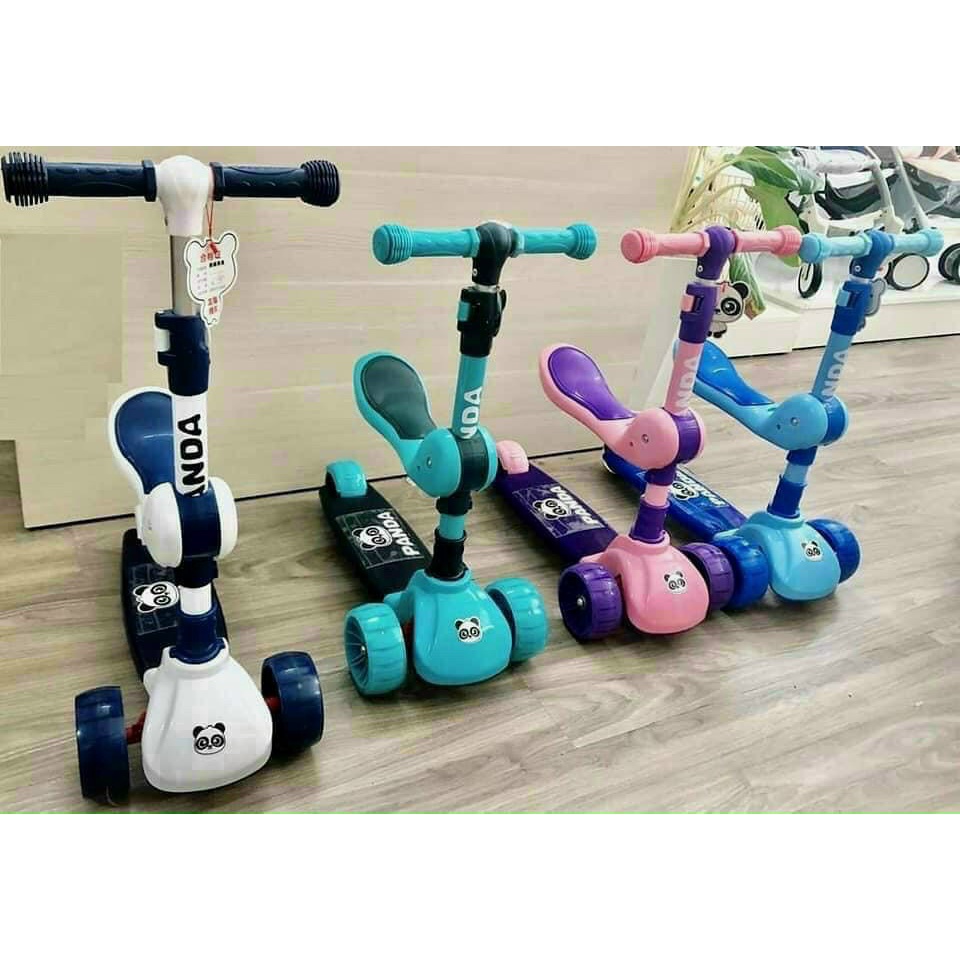 Xe trượt scooter gấp gọn đa năng có nhạc bánh phát sáng cho bé từ 2 đến 8 tuổi