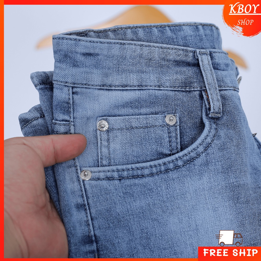 Quần Short Jean Nam Vải Bò Cao Cấp Form Slimfit Đẹp Dễ Phối Đồ Phong Cách Cá Tính - Q10 | BigBuy360 - bigbuy360.vn