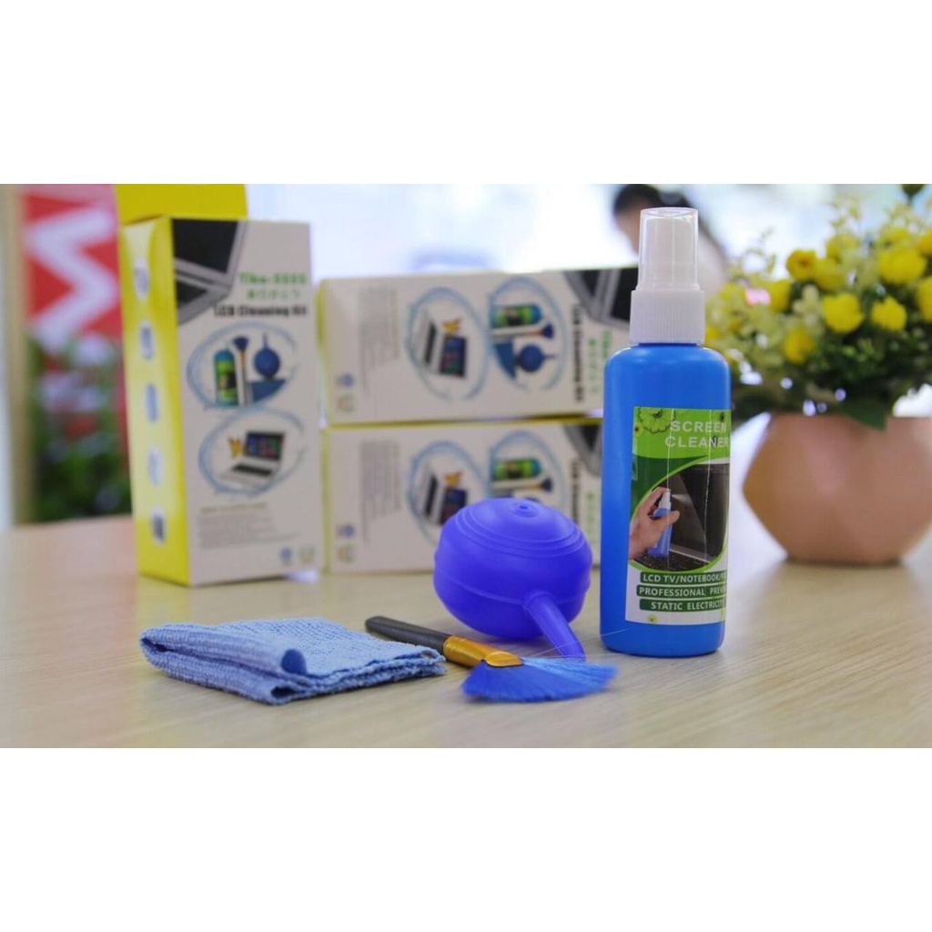 Bộ dụng cụ dung dịch vệ sinh Laptop 4 món tiện dụng