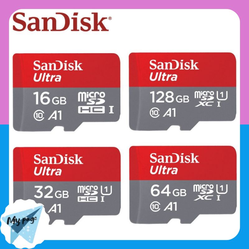Thẻ nhớ sandisk 128GB/64GB /32Gb/16GB/8GB dùng điện thoại, máy ảnh - tốc độ cao Class 10 Ultra