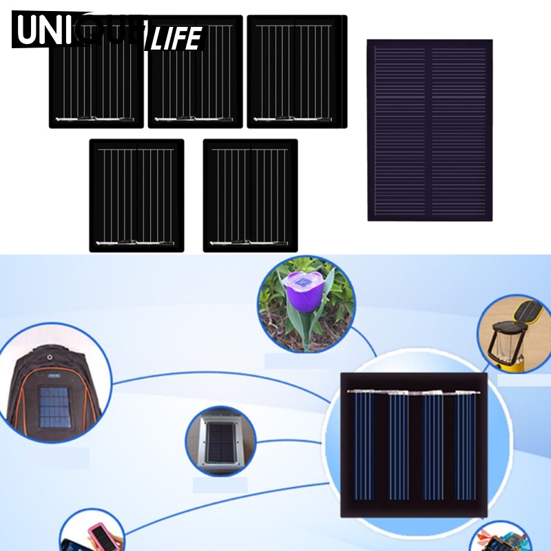 5 Tấm Pin Năng Lượng Mặt Trời Mini Polycrystalline Silicone DIY Sạc Pin 30x25mm 1V