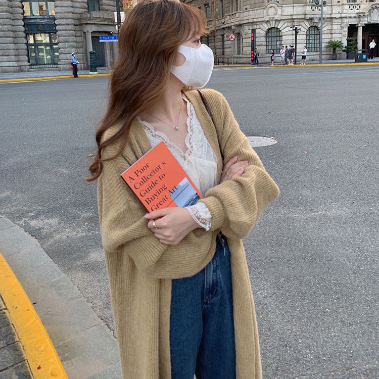 Áo Kiểu Tay Dài Cổ Chữ v Phối Ren Thời Trang Cho Nữ