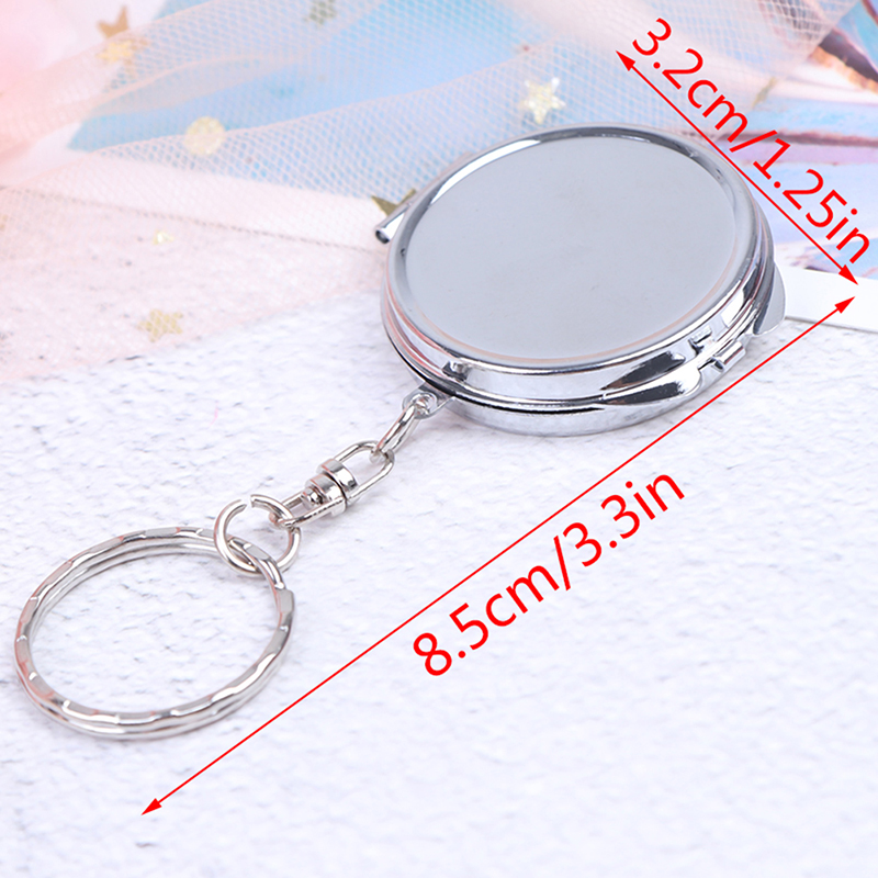 (Hàng Mới Về) Móc Khóa Tráng Gương mini Bằng Kim Loại