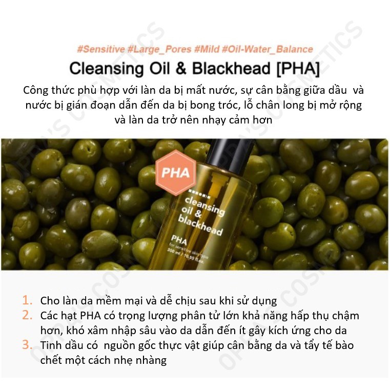 Dầu tẩy trang làm sạch da và mụn đầu đen HANSKIN CLEANSING OIL & BLACKHEADS PHA