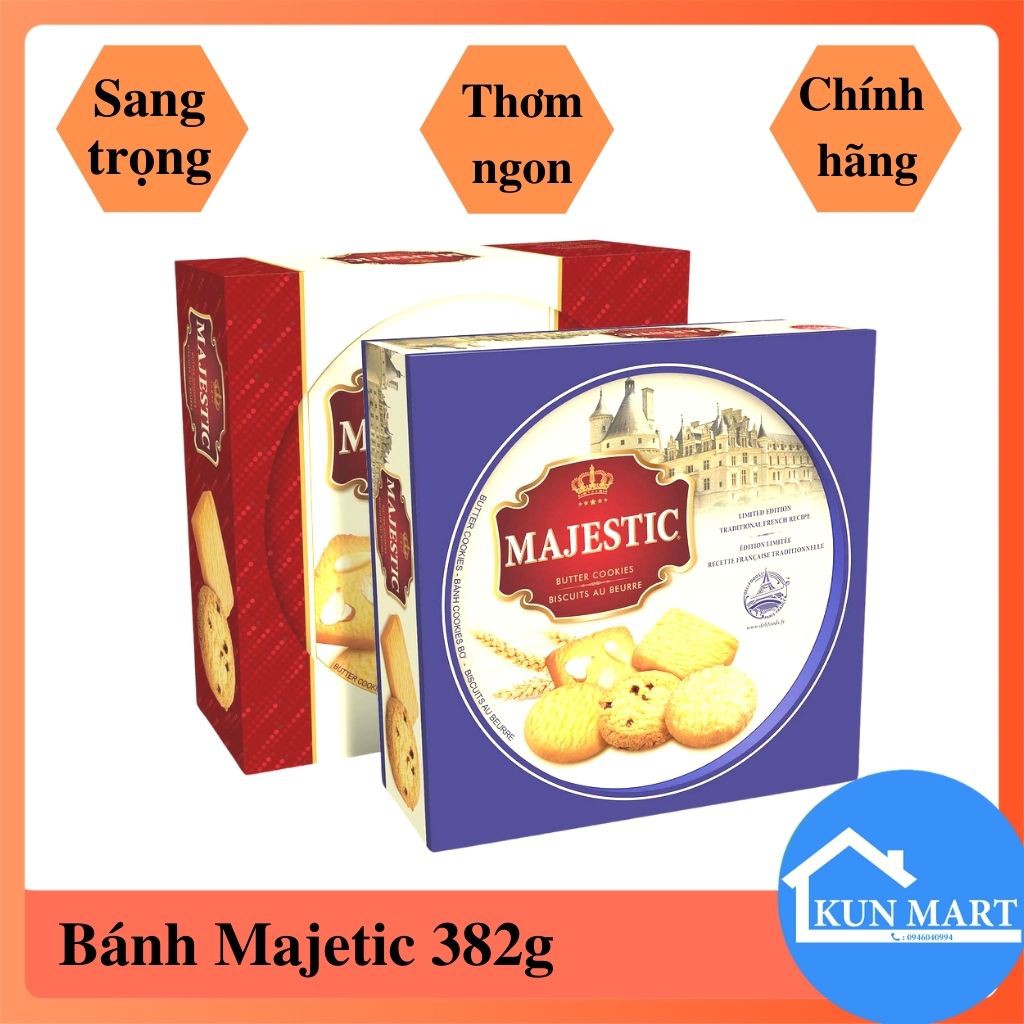 Bánh MAJESTIC Richky Hoàng Mai hàng cao cấp sang trọng làm quà biếu 382g