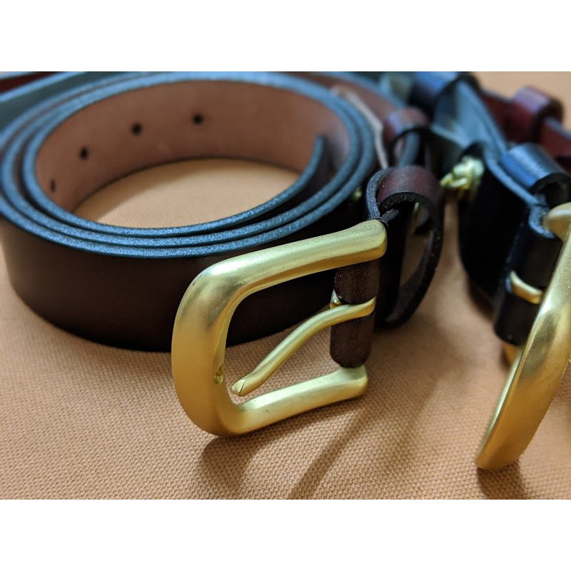 Dây lưng nam da bò một lớp. Khóa kim đồng đúc BẢO HÀNH 2 NĂM