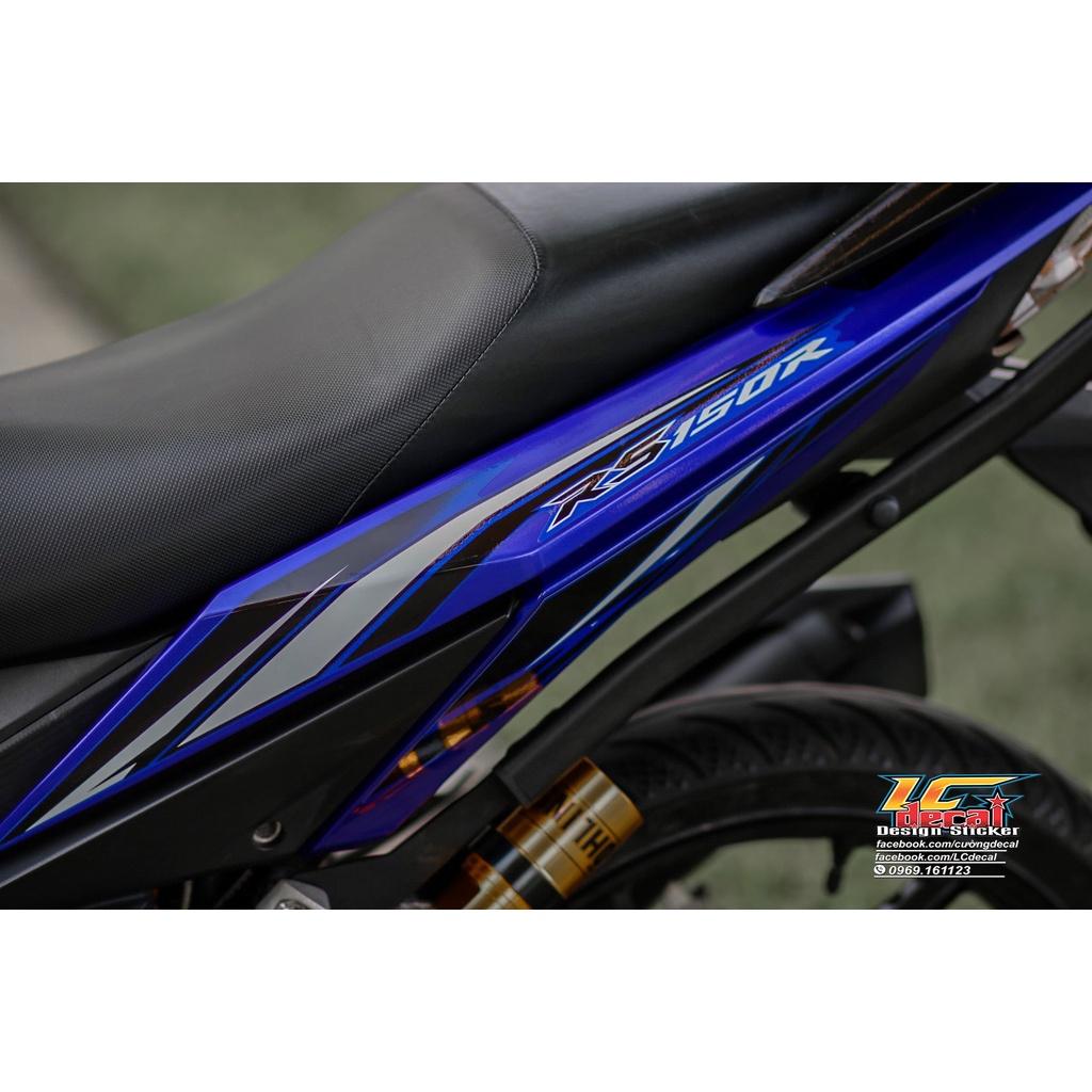 Tem Rời Dán Xe Winner V1 150 Mẫu Chữ Hayabusa Xanh Đen Trắng Cực Đẹp, Hàng 3 Lớp Chất Lượng Cao Không Bay Màu