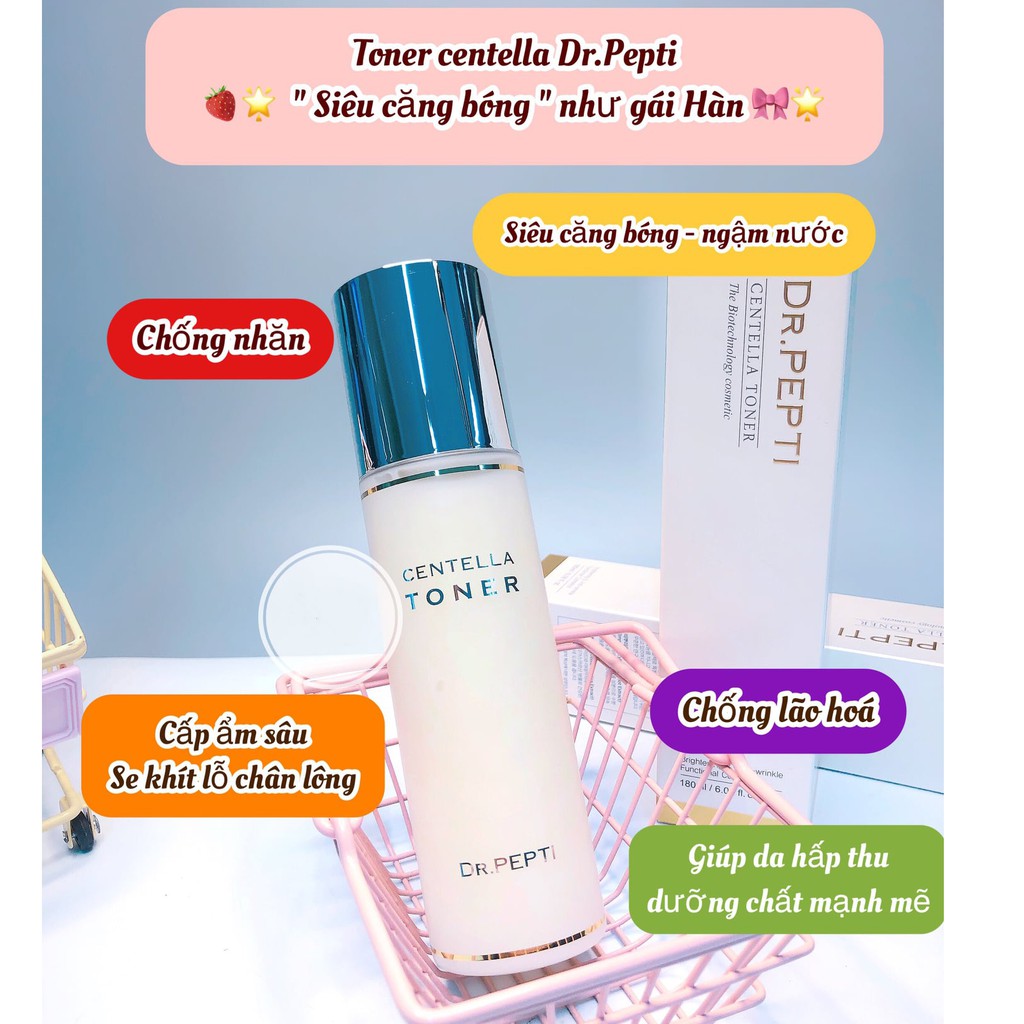Nước hoa hồng Dr Pepti Centella Toner siêu căng bóng và đậm đặc như serum | BigBuy360 - bigbuy360.vn