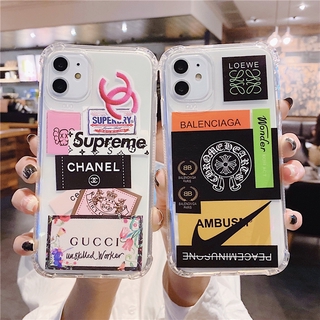 Trend Label Gucci Chanel Soft Case For iPhone 11 PRO MAX 7 8 plus XS XR SE2020 Case Silicone Cover