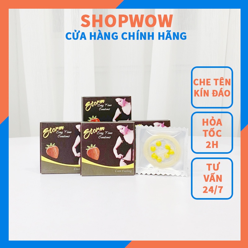55K COMBO 10 Bao Cao Su STORM 7 Bi, Tặng Kèm 10 BCS SIÊU MỎNG.