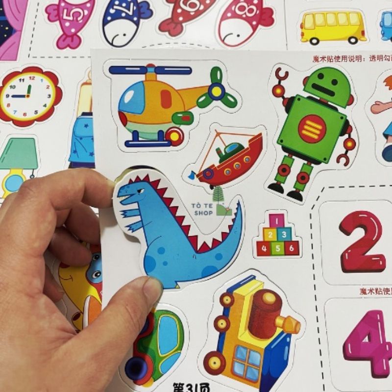 Học Liệu Bóc Dán 17 Chủ Đề, Đồ Chơi Giáo Dục Sớm Cho Bé, Bảng Bận Rộn Quiet Book, Busy Board, Bóc Dán Cho Bé 2-6 tuổi