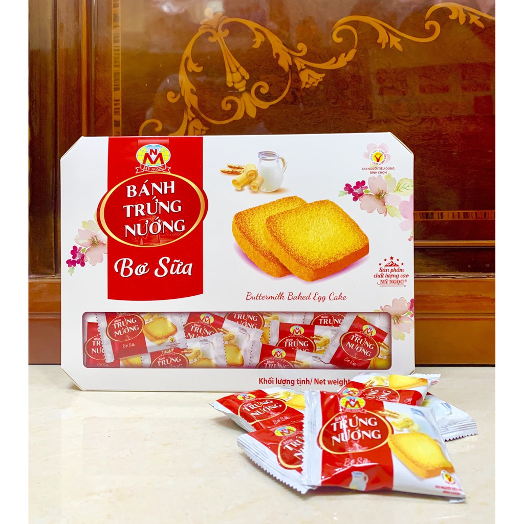 MỸ NGỌC _ 252g Bánh trứng nướng BƠ SỮA - Baked egg cake with Buttermilk 252g