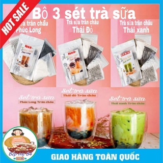 [SALE SẬP SÀN] . Set Nguyên Liệu Pha Trà Sữa Phúc Long, Thái Xanh, Thái Đỏ (30-35Ly)