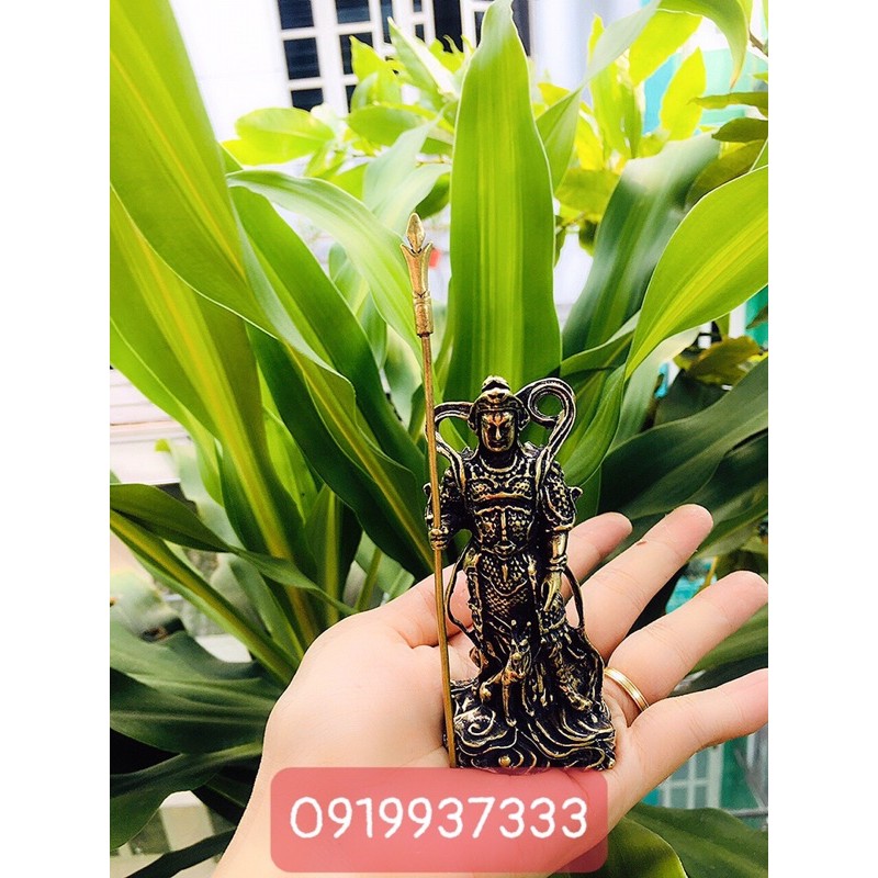 Tượng đồng Nhị lan thần Dương Tiễn ( cao 9,5 cm )