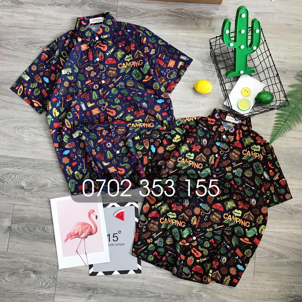 Áo sơ mi hoạt hình - CAMPING