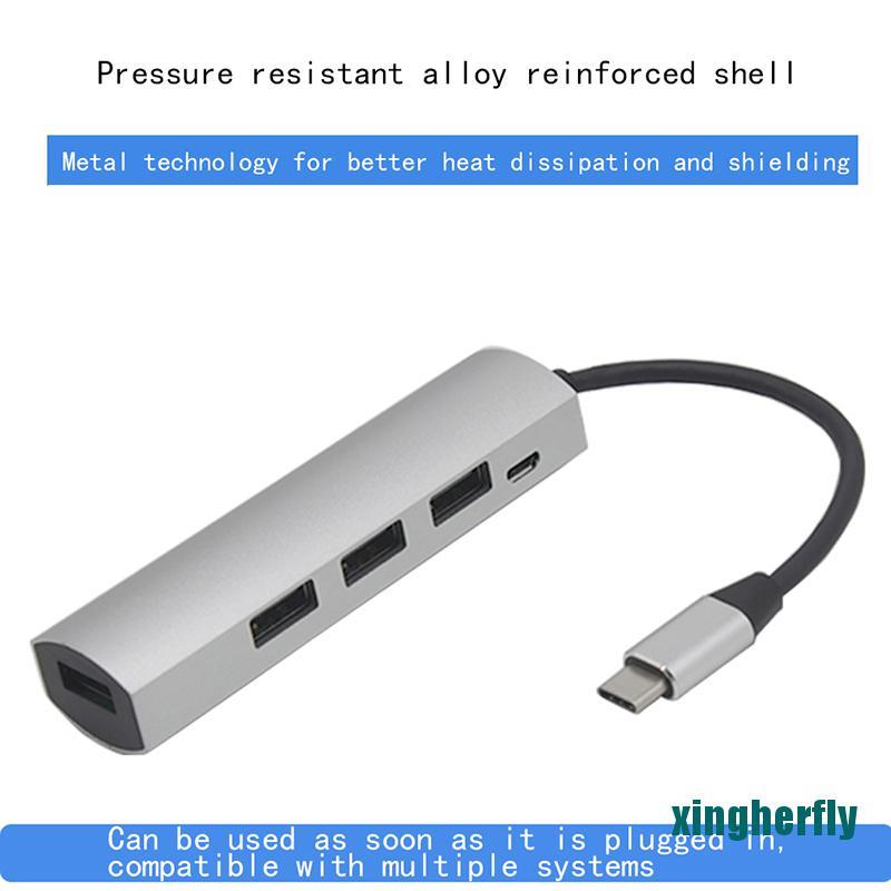 Bộ Chia Nguồn Xl Lw Type-C Usb 3.0 Hub 3.1 1 Drives 4 Xvvz