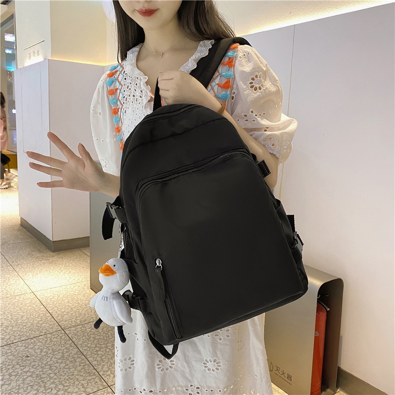 Balo Đi Học Nữ Cặp Sách Đi Học Đẹp Thời Trang Ulzzang Vải Dù Trơn BL05
