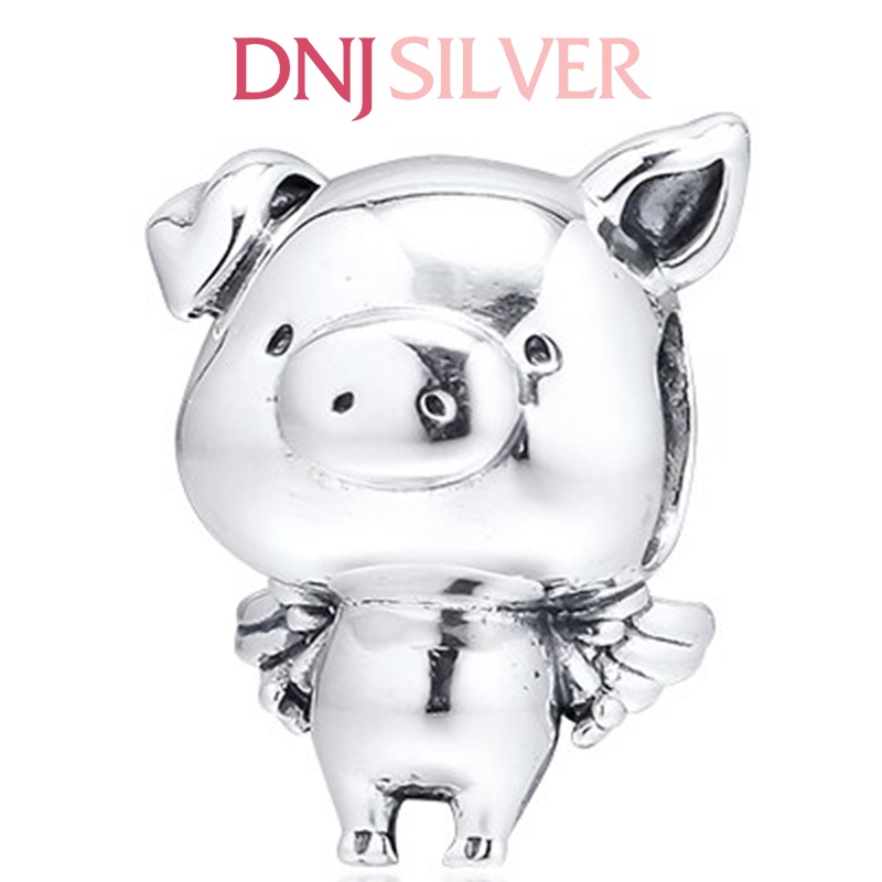 Charm bạc 925 cao cấp, hàng chuẩn bạc - Charm Pippo the Flying Pig thích hợp để mix vòng tay charm - DN246