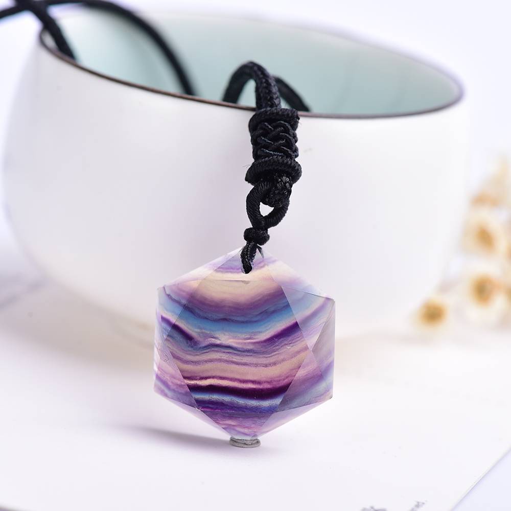 vòng cổ Mặt Đá Fluorite Thời Trang Cho Nữ