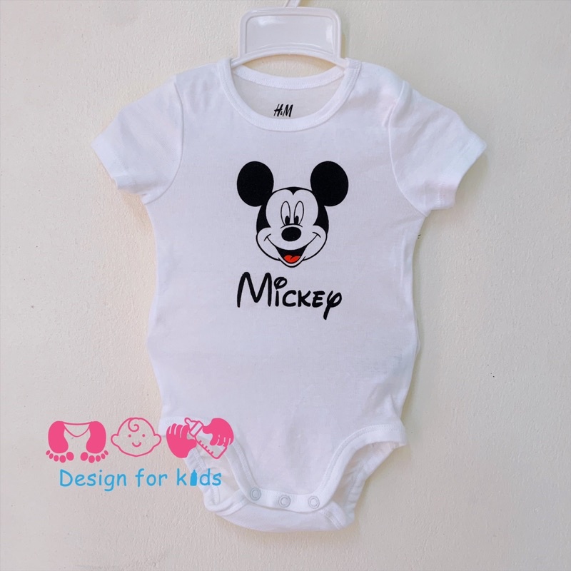 Body chip cộc tay vải ORGANIC COTTON cao cấp hàng xuất dư cho bé