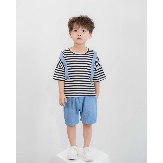Set bộ thun kẻ sọc thiết kế bé trai
