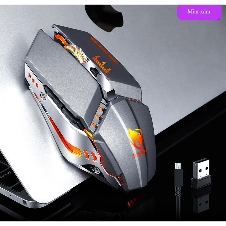 Chuột Không Dây 💎𝓕𝓡𝓔𝓔𝓢𝓗𝓘𝓟💎 Mouse Không Dây Gaming T-Wolf Q15 (BH 12 Tháng) SPTECH COMPUTER