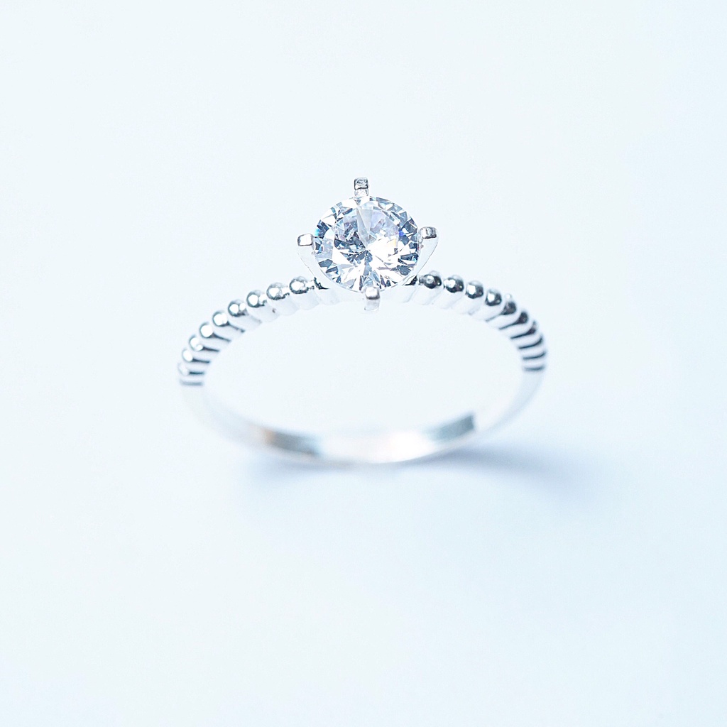 Nhẫn bạc QMJ Kiêu sa đơn giản ổ đá 4 chấu - bạc 925 cao cấp, nhẫn nữ thời trang đẹp, bản mỏng, thanh lịch - Q460