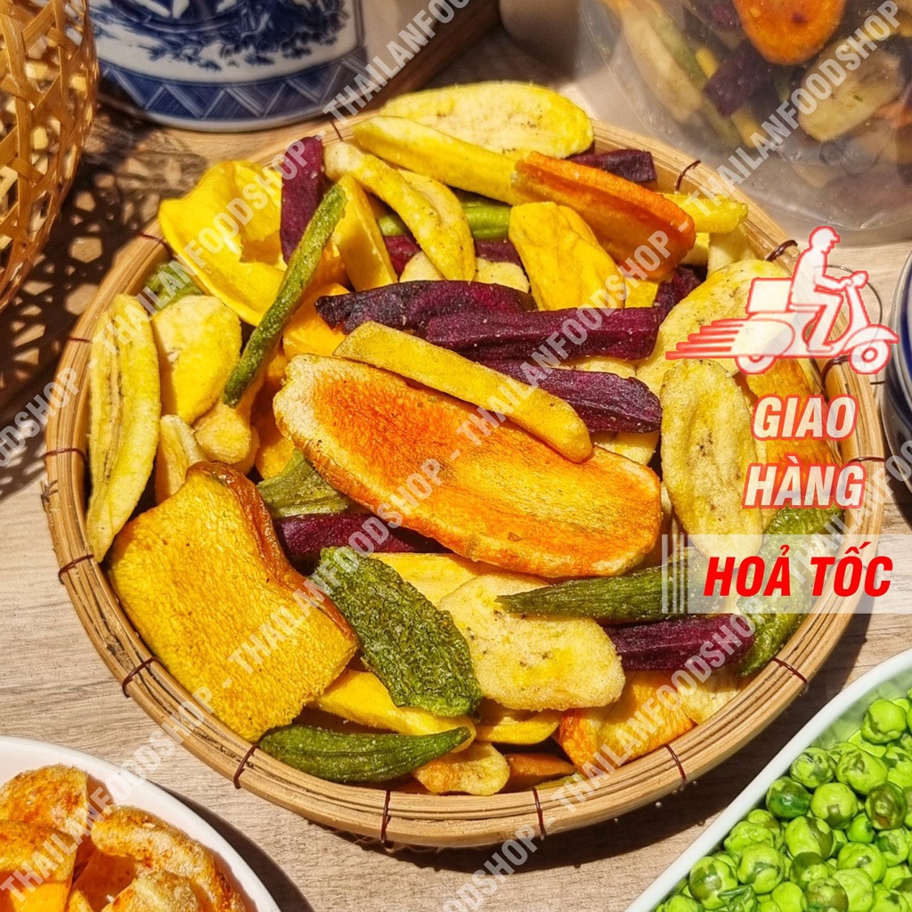 Trái Cây Rau Củ Sấy Thập Cẩm Túi 500gr