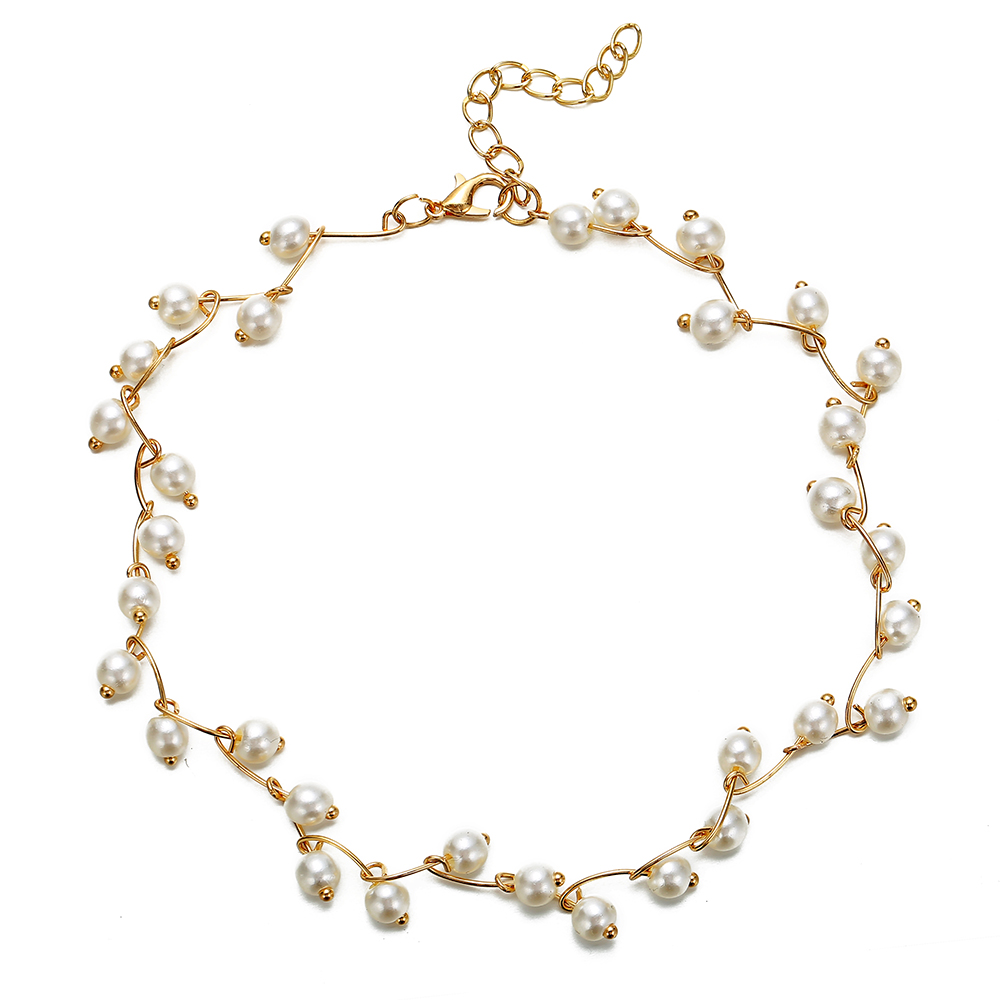 Vòng cổ choker đính ngọc trai thời trang cá tính cho nữ