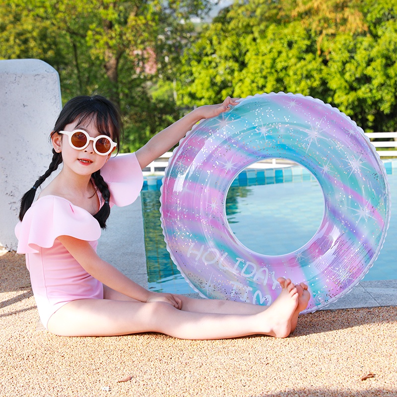 Mới Phao Bơi Tròn Hình Ngôi Sao Nhiều Màu Lấp Lánh Cho Bé Gái