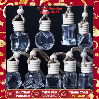 Lọ đựng tinh dầu treo, nhiều hình dáng, trang trí, bao quản, lưu trữ hương liệu 10ml