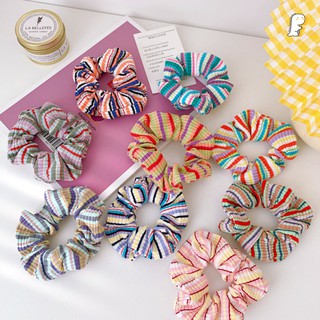 [Hàng có sẵn] Scrunchies thun cột tóc vải len chun sọc