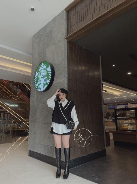 BÁN SỈ ÁO GHILE LEN VIỀN KÈM SƠ MI CHO NỮ