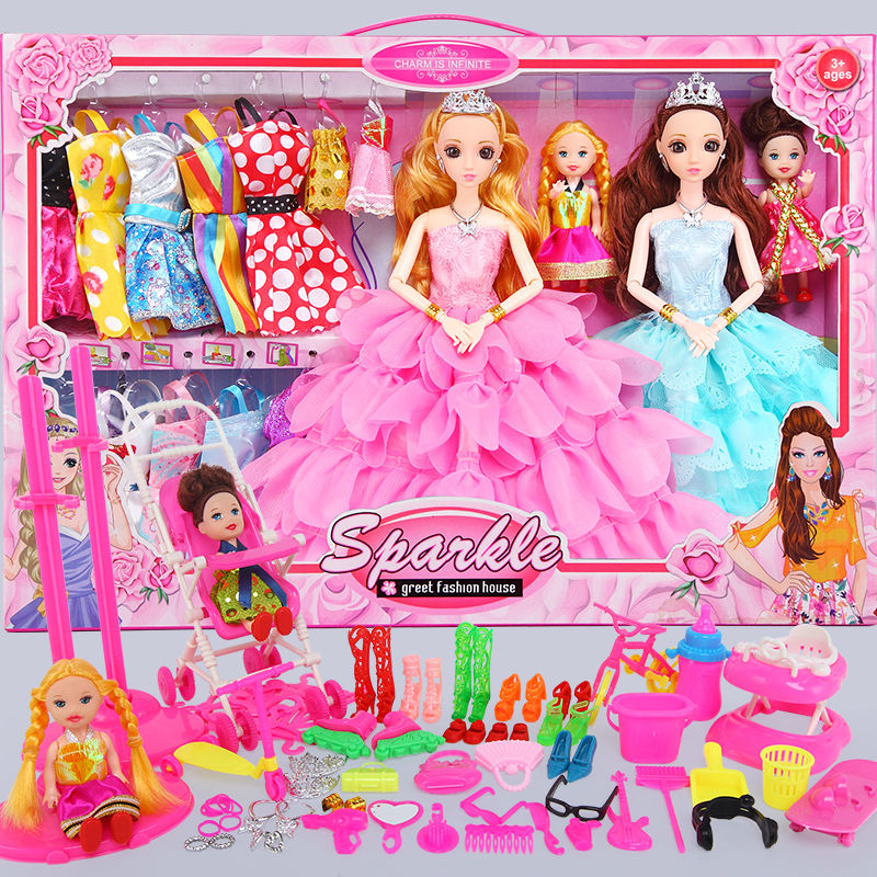 Bộ Đồ Chơi Búp Bê Barbie Xinh Xắn Đáng Yêu Cho Bé Gái
