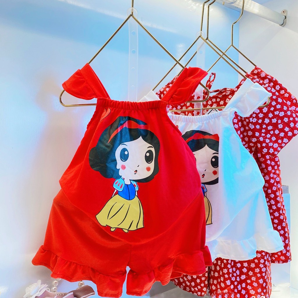 Đồ bộ bé gái đũi bạch tuyết xinh xắn AM700 TTR242