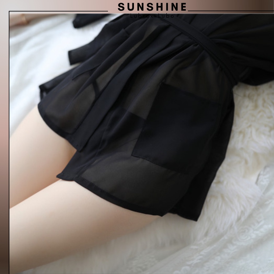 Áo Choàng Ngủ Sexy Voan Mỏng Xuyên Thấu Gợi Cảm SUNSHINE LUBREXLUBO _CN1132